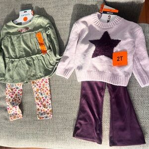 Carter’s and DKNY Purple Star Sweater and Pants Set